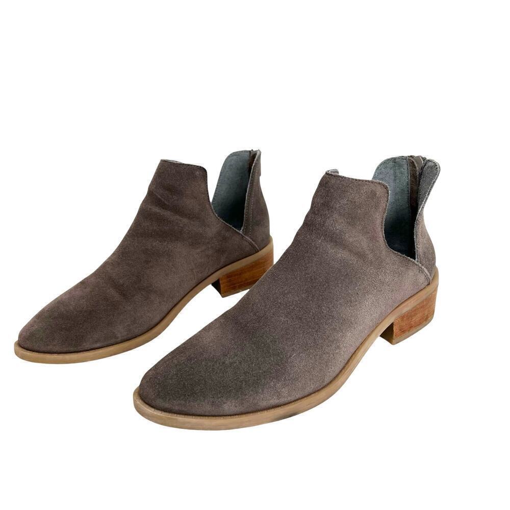 STEVE MADDEN Laramie Grey Suede Booties Women's Size 10 M